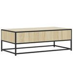 ZNTS Coffee Table Sonoma Oak 100x50x35 cm Engineered Wood and Metal 848780