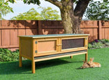 Rabbit Hutch Outdoor Guinea Pig Hutch House Small Animal Bunny Cage w/ Openable Roof, 115 x 44 x 65 T3398P375354
