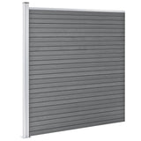 Garden Fence WPC 699x186 cm Grey 3053227