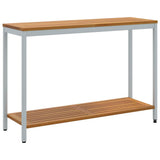 Outdoor Table with Storage Natural and Grey 110 x 35 x 75 cm 4010609