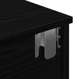 Wall Shelf with Drawers Black 80x31x17 cm Engineered Wood 859951