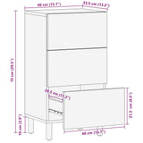 Sideboard 40x33.5x75 cm Solid Rough Wood Mango 4018651