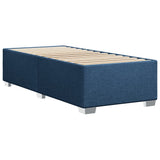 Box Spring Bed with Mattress Blue 100x200 cm Fabric 3285798