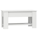 ZNTS Coffee Table White 101x49x52 cm Engineered Wood 809701