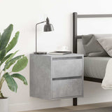 Wall-mounted Bedside Cabinets 2 pcs Concrete Grey 38x34x40 cm 861254
