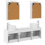 Bathroom Cabinet Set 5 pcs White Engineered Wood 3406511