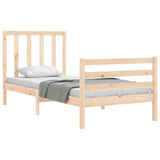 Bed Frame without Mattress Small Single Solid Wood Pine 3193751