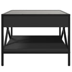 ZNTS Coffee Table with Infinity LED Black 50x50x38 cm 847697