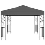 ZNTS Gazebo with LED String Lights 3x3 m Anthracite 3070296