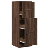 Apothecary Cabinet Brown Oak 40x41x118 cm Engineered Wood 855202