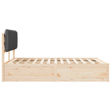 Bed Frame with Upholstered Headboard Dark Grey 150 x 200 cm 3398120