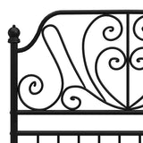 Bed Frame without Mattress Black Metal 90x200 cm 324841