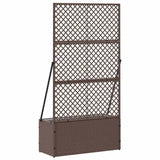 Garden Trellis Planter Brown 70 x 30 x 135 cm Metal 366619