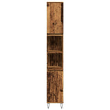 Bathroom Cabinet Old Wood 30x30x190 cm Engineered Wood 857199