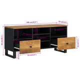 TV Cabinet 100x33x46 cm Solid Wood Mango and Engineered Wood 351981