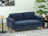 Small Two-Seater Corduroy Sofa - Blue T3398P329916