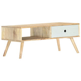 ZNTS Coffee Table 90x50x40 cm Solid Mango Wood 286482