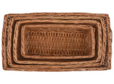 4 Piece Nesting Basket Set Brown Willow 286981