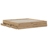 Bed Frame with Storage Artisan Oak 180 x 200 cm Engineered wood 3445761