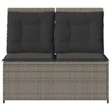 Garden Bench Grey Poly Rattan 3394469