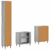 3 Piece Bathroom Cabinet Set ZWOLLE Grey Sonoma Engineered Wood 3417438