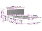 Bed Frame with Storage and Headboard Artisan Oak 150 x 200 cm 3413844