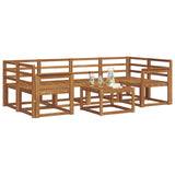 Outdoor Sofa Set 7 pcs Natural Solid Acacia Wood 3366067