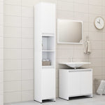 ZNTS 3 Piece Bathroom Furniture Set White Engineered Wood 3056934