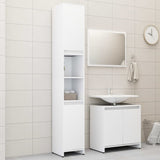 ZNTS 3 Piece Bathroom Furniture Set White Engineered Wood 3056934