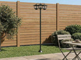 3-Head Lamp Post Black 16 x 16 x 187 cm Aluminum and ABS 42042693