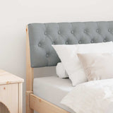 Upholstered Headboard Light Grey 90 cm Solid Pine Wood 879194