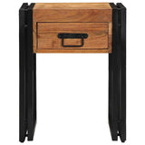 End Table Brown and Black 40 x 40 x 50 cm Solid Acacia Wood 4016714