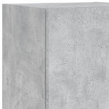 7 Piece TV Wall Cabinet Set with LED Lights Concrete Grey 3216774