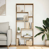 Room Divider Bookcase Artisan Oak 67x25x161.5 cm Engineered Wood 858083