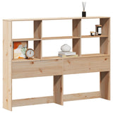 Headboard with Storage 140 cm Solid Wood Pine 855660