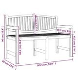 Garden Dining Set Solid teak wood Large Stackable 3157943