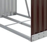 Log Holder Brown 80x45x120 cm Galvanised Steel 364569