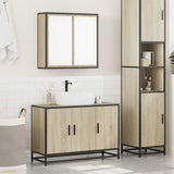 ZNTS 2 Piece Bathroom Furniture Set Sonoma Oak Engineered Wood 3300891