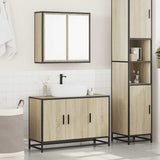 2 Piece Bathroom Furniture Set Sonoma Oak Engineered Wood 3300891
