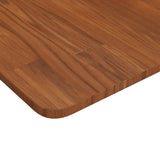 ZNTS Square Table Top Dark Brown 90x90x1.5cm Treated Solid Wood Oak 343019