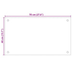 Kitchen Backsplashes 2 pcs Black 70x40 cm Tempered Glass 3315795