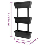 Garden Planter 6 pcs 100 cm Anthracite 151823