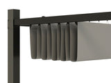 3 x 3 Metal Pergola with Retractable Roof and Magnetic Fixture, Outdoor Gazebo Garden Pergola Kit T3398P320117
