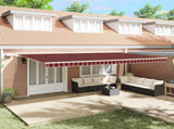 Retractable Awning Orange and brown 600 x 350 cm 3331702