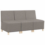 Modular Sofa Unit Armless 3 pcs Taupe 55 x 74 x 82 cm Fabric 3399798
