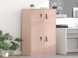 Storage Cabinet 2 pcs Pink 60 x 40 x 130 cm Steel Lockable 3438688