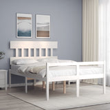 Senior Bed without Mattress White 120x200 cm Solid Wood 3195412