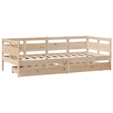 Daybed with Drawers without Mattress 90x190 cm Solid Wood 3302118