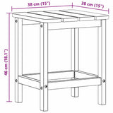Side Table Light Grey 38 x 38 x 46 cm Polyethylene 42006636