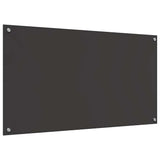 Kitchen Backsplash 2 pcs Dark Grey 110 x 60 cm Tempered Glass 3415508